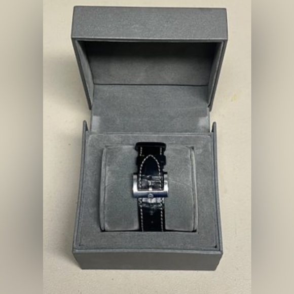Michele Swiss-made Stainless Steel Womens Watch With Leather Band - Box Included